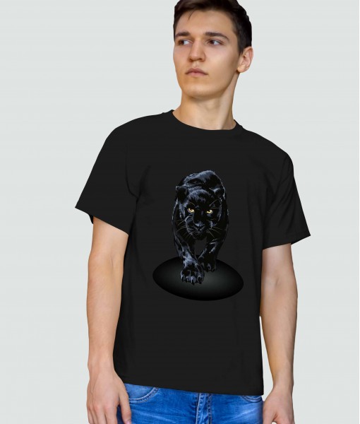 Мъжка тениска с щампа Арт Black Panther 